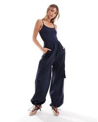 Mango - Utility Knitted Cami Top Jumpsuit - Lyst
