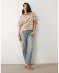 GOOD AMERICAN - Cotton Oversized Crew Neck T-Shirt - Lyst