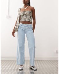 Motel - Parallel Leg Low Rise Jeans - Lyst