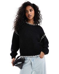 ONLY - Maglione Con Cuciture A Contrasto - Lyst