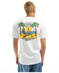 Vans - Down time - t-shirt avec imprimé au dos - Lyst