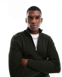 Only & Sons - Pull côtelé à col zippé - foncé - Lyst