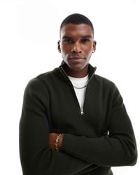 Only & Sons - Ribbed Half Zip Jumper - Lyst
