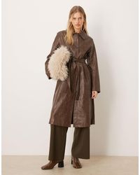 Vila - Long Coated Formal Coat - Lyst