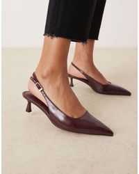 ASOS - Skip Slingback Kitten Heel Shoes - Lyst