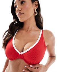 Hollister - Curvy Plunge Underwire Bikini Top - Lyst