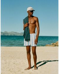 Pull&Bear - Striped Swimming Trunks - Lyst