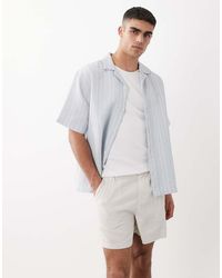 ASOS - Linen Blend Wide Shorts - Lyst