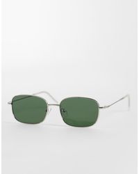 ASOS - Metal Square Sunglasses With G15 Lens - Lyst