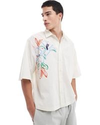 ASOS - Boxy Oversized Shirt With Floral Print - Lyst