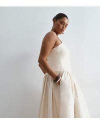 ARRANGE - Curve Premium Waisted Dress With Puffball Hem - Lyst