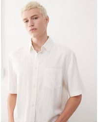 Weekday - Linen Oversized Boxy Fit Short Sleeve Shirt - Lyst