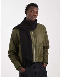 Jack & Jones - Sciarpa Nera Con Nappe - Lyst