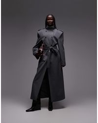 ASOS - Shoulder Pad Tailored Trench Coat - Lyst
