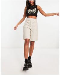 Reclaimed (vintage) - 90s Longline Linen Shorts - Lyst