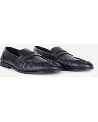 OFF THE HOOK - Sienna Real Leather Loafers With Ruched Detail - Lyst