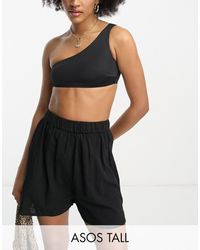 ASOS - Tall – strukturierte strand-shorts aus baumwolle - Lyst