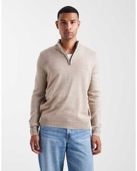 Brave Soul - Knit Quarter Zip Jumper - Lyst