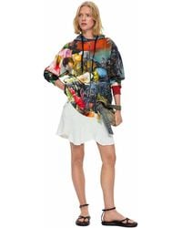 Desigual - – sweatshirt aus 100% baumwolle mit buntem print - Lyst