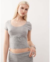 Collusion - Knitted Scoop Neck Top Co-ord - Lyst