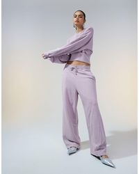 ASOS - Oversized Barrel Leg Trackies With Seam Detail - Lyst