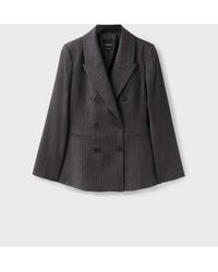 Stradivarius - Fitted Striped Buttoned Blazer - Lyst
