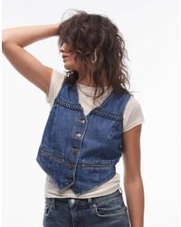 Levi's - Braided Denim Waistcoat - Lyst