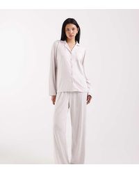 Loungeable - Tall Super Soft Jersey Revere Top And Pants Set - Lyst