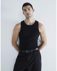 River Island - Muscle Fit Ribbed Vest Set - Lyst
