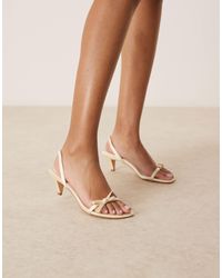 Raid - Kaiya Slingback Kitten Heeled Sandals With Bow - Lyst