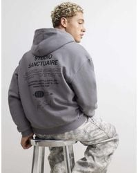 River Island - Oversized Fit Sanctuaire Hoodie - Lyst