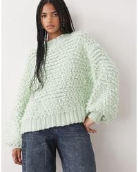 Monki - – strukturierter oversize-strickpullover - Lyst