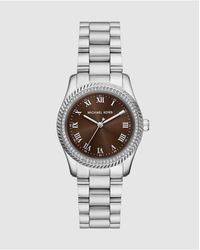 Michael Kors - Lexington Three-Hand Stainless Steel Watch - Lyst