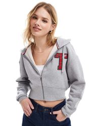 Tommy Hilfiger - Hoodie Met Ritssluiting En Varsity-Logopatch - Lyst
