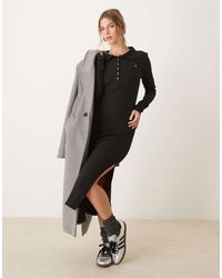 Calvin Klein - Woven Label Rib Maxi Dress - Lyst