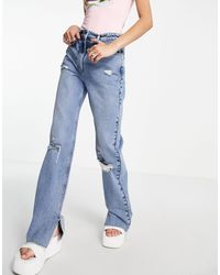 Collusion - X005 - jeans a gamba dritta vintage con spacco sull'orlo - Lyst