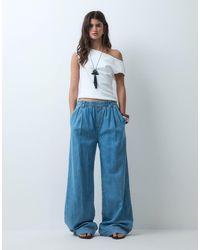 ASOS - Jean large à enfiler délavé moyen - Lyst