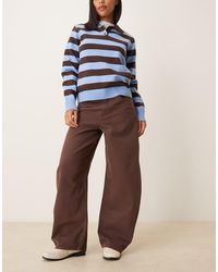 ASOS - High Waisted Horseshoe Barrel Leg Jeans - Lyst