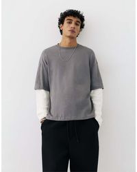 Pull&Bear - Double Long Sleeve T-shirt - Lyst