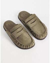 ASOS - – miller – loafer-pantoletten aus wildlederimitat - Lyst