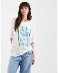 ONLY - Oversize T-shirt With Sardines Print - Lyst