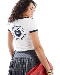 Pull&Bear - Big Apple Baby Tee - Lyst