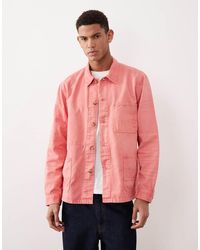 Polo Ralph Lauren - Chaqueta Rojo Desgastado Estilo Camisa Con Bolsillo De Parche De - Lyst