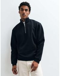 ASOS - Essentials Relaxed Fit Quarter Zip Sweatshirt - Lyst