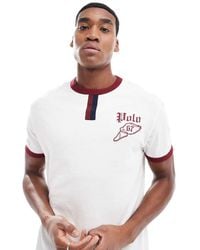 Polo Ralph Lauren - Retro Sports Logo Slub Ringer T-shirt Classic Oversized Fit - Lyst