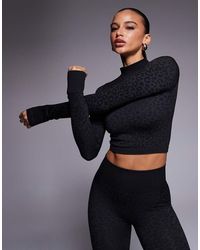 BO+TEE - Thermal Seamless High Neck Long Sleeve Top - Lyst