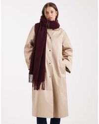 Vero Moda - Sciarpa Morbidissima Bordeaux Con Frange - Lyst