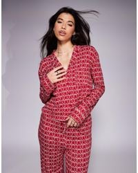 Kaiia - Exclusive Mix And Match Cropped Button Through Pyjama Top - Lyst
