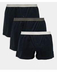 ASOS - Pack De 3 Calzoncillos Bóxer Negros Con Cinturillas De Colores De - Lyst