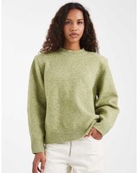 ASOS - Drop Shoulder Pad Longline Sweater - Lyst